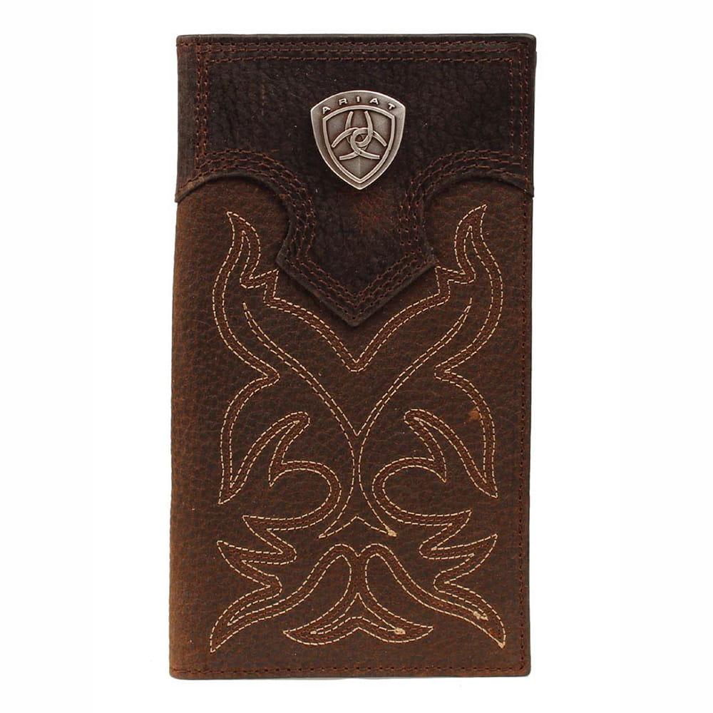 Ariat Men's Leather Embroidered Rodeo Wallet