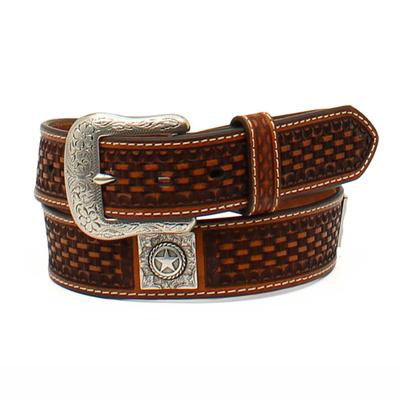 Ariat Men's M&F Western Basketweave Leather Belt