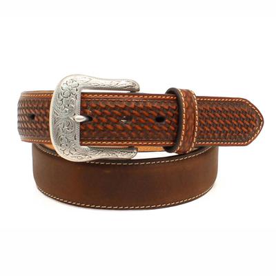 Ariat Men's M&F Western Brown Basketweave Belt