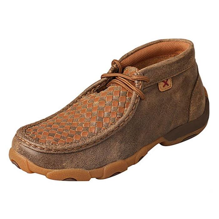 Bomber Tan Weave Driving Moccasins
