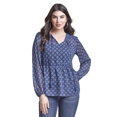 Wrangler Women's Long Sleeve Babydoll Top