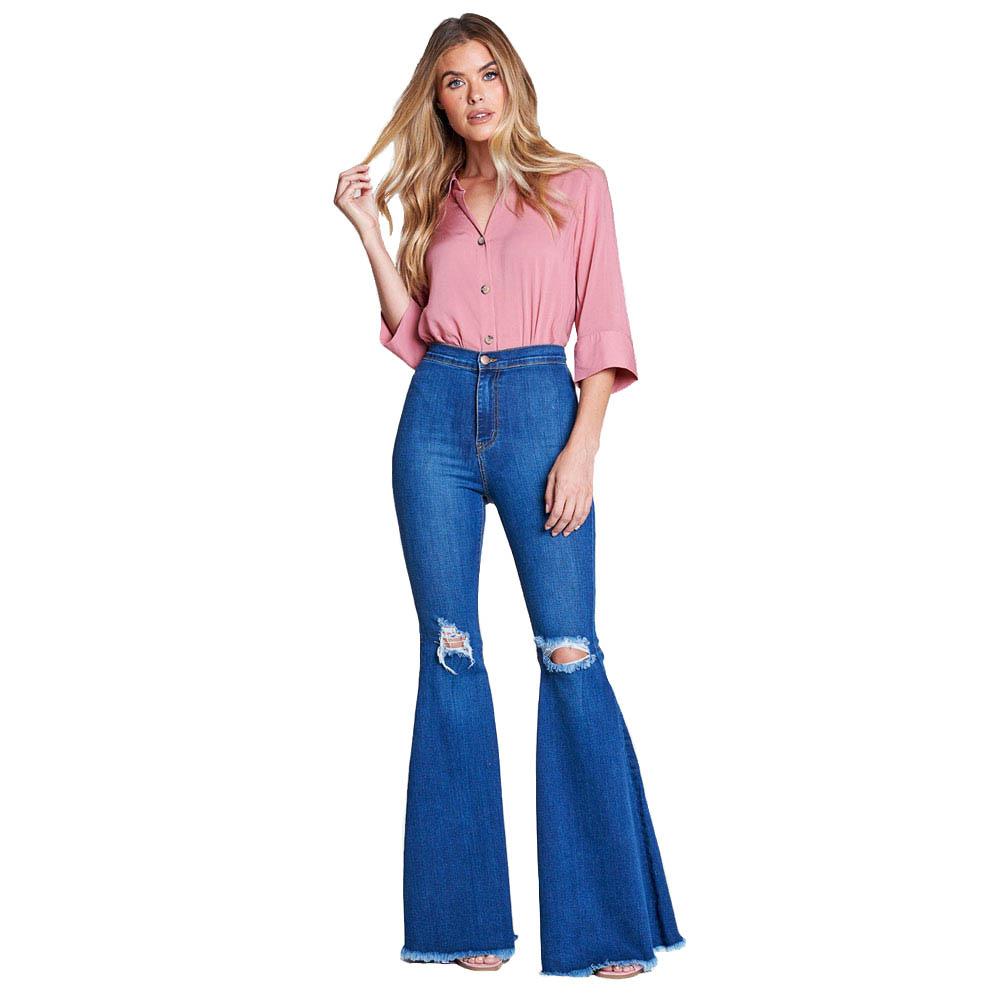 vibrant flare jeans