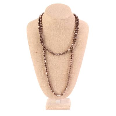 60 inch long Crystal Beaded Necklace