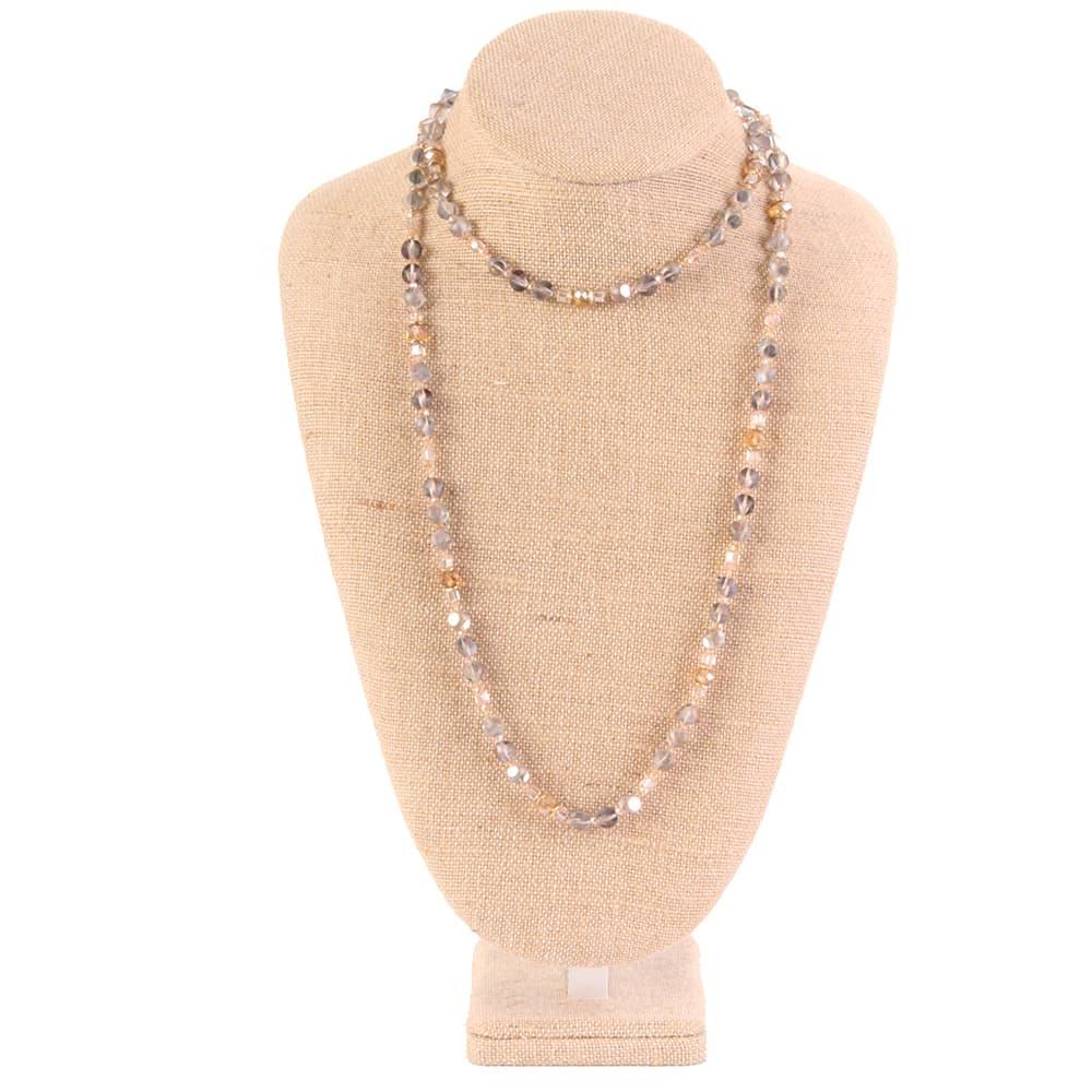 45 Inch Long Multi Bead Necklace