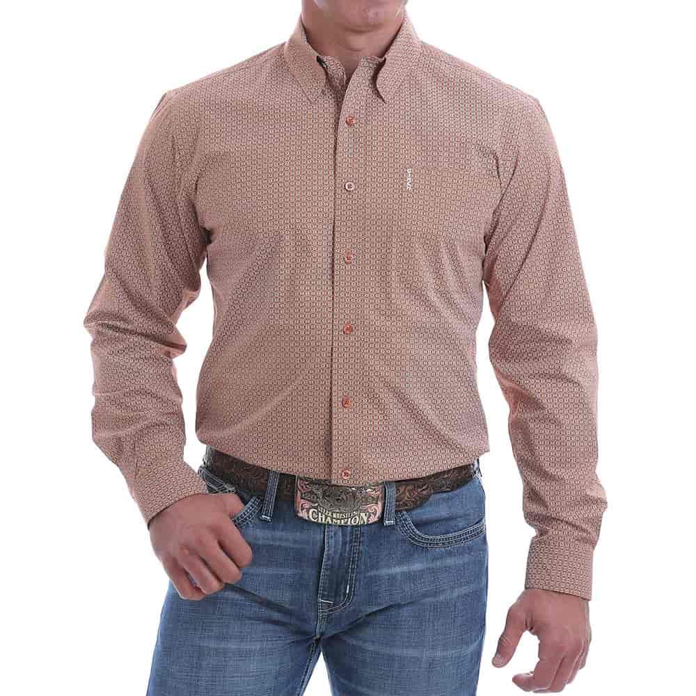 Cinch Men's Powdered Coral Button Down Shirt
