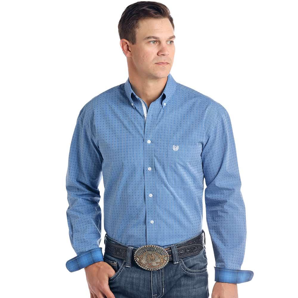 Panhandle Men's Brilliant Blue Button Down Shirt