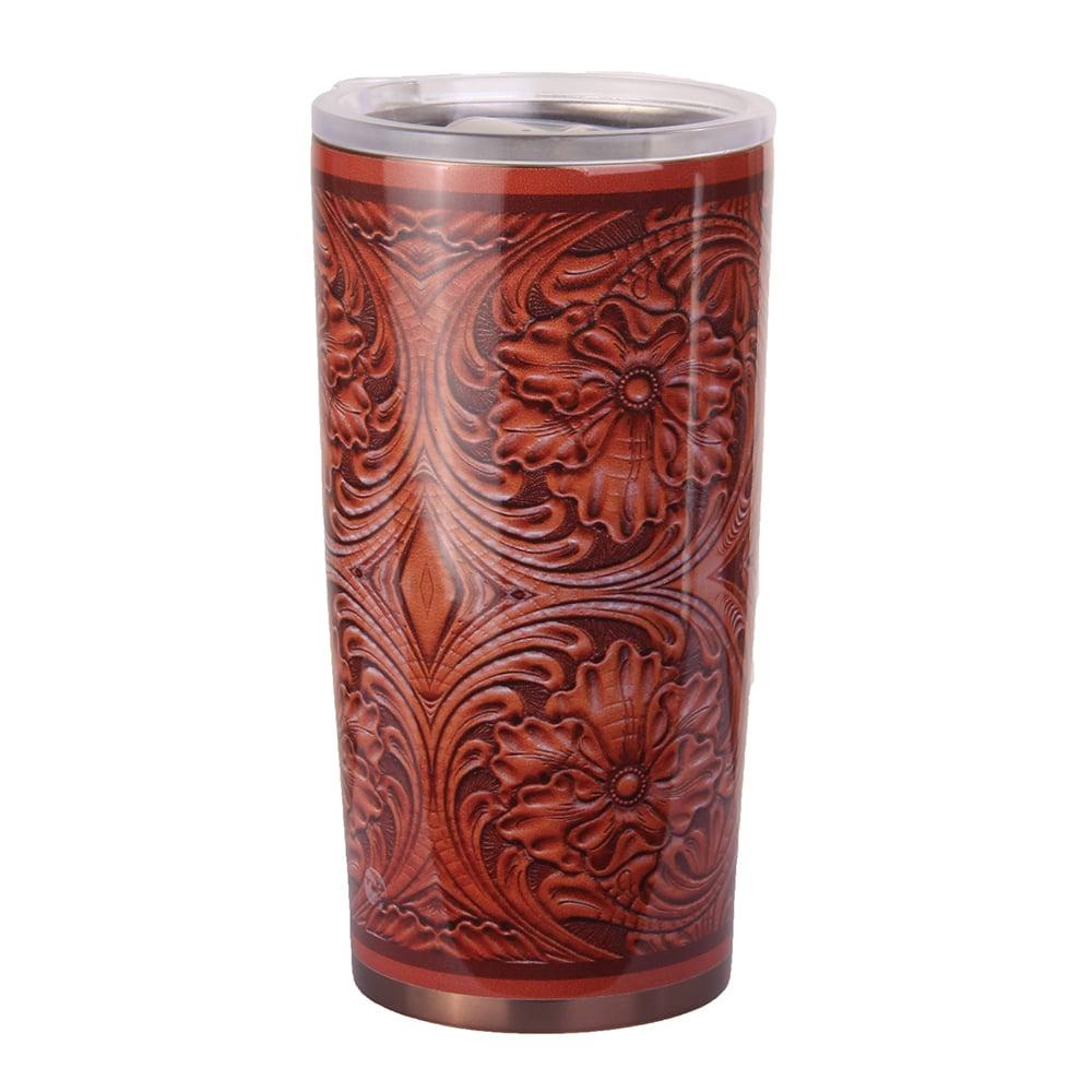 Stamped Leather 24oz Tumbler