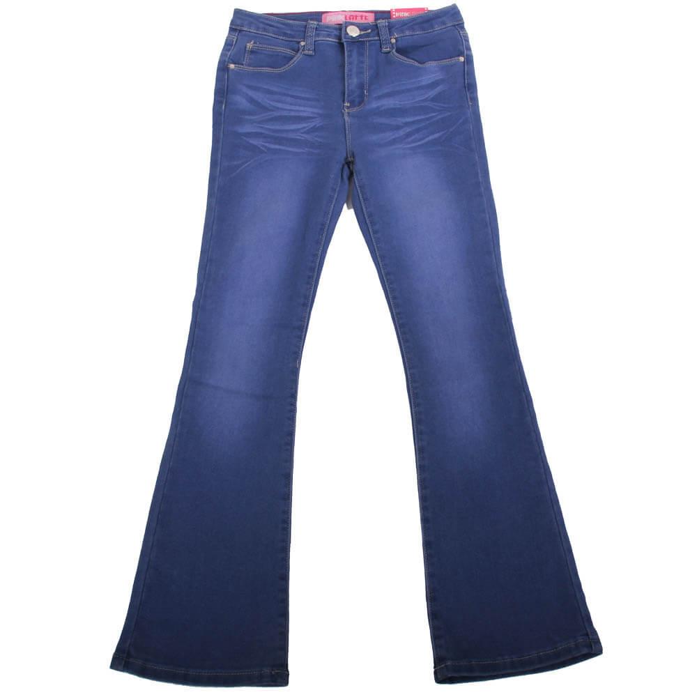 Girl's Basic Wash Denim Flare Jeans