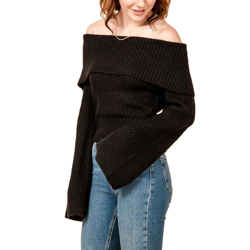 womens off the shoulder sweater