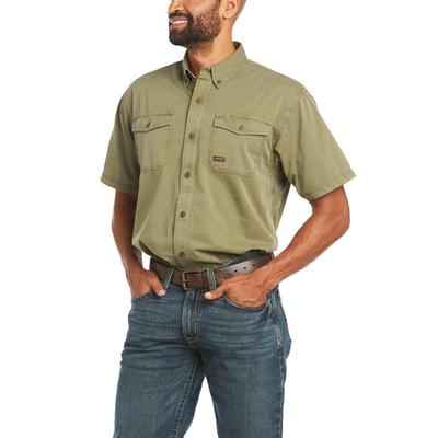 Ariat Men's Washed Navy Twill Work Shirt