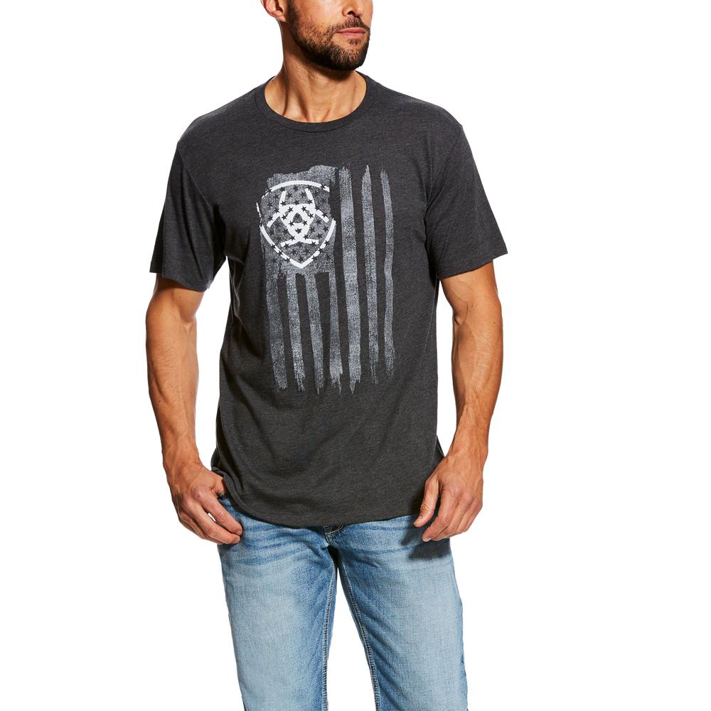 Ariat Men's Vertical Flag Logo Tee