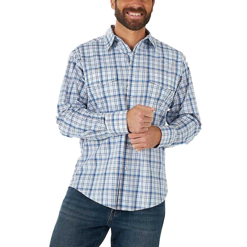 Wrangler Men's Wrinkle Resistant Long Sleeve Western Snap Shirt