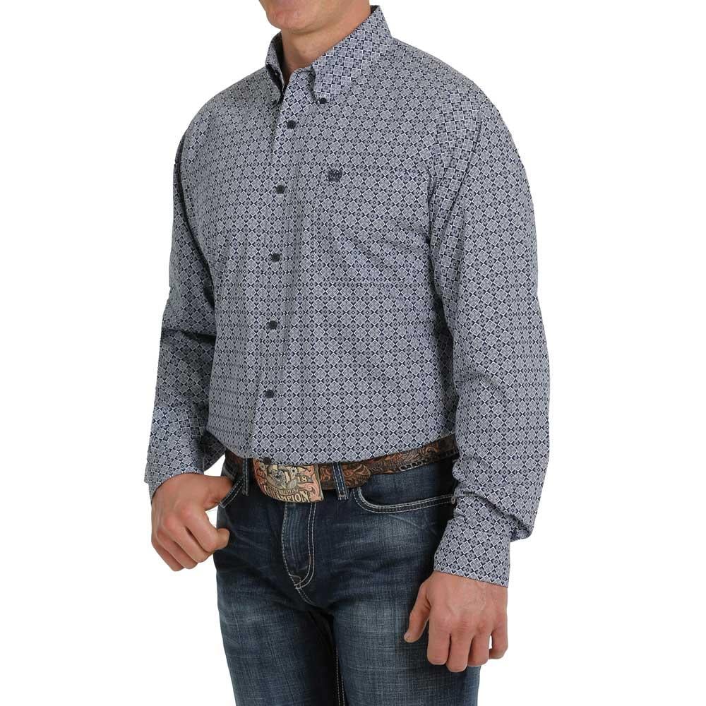 Cinch Men's Grey Medallion Button Down