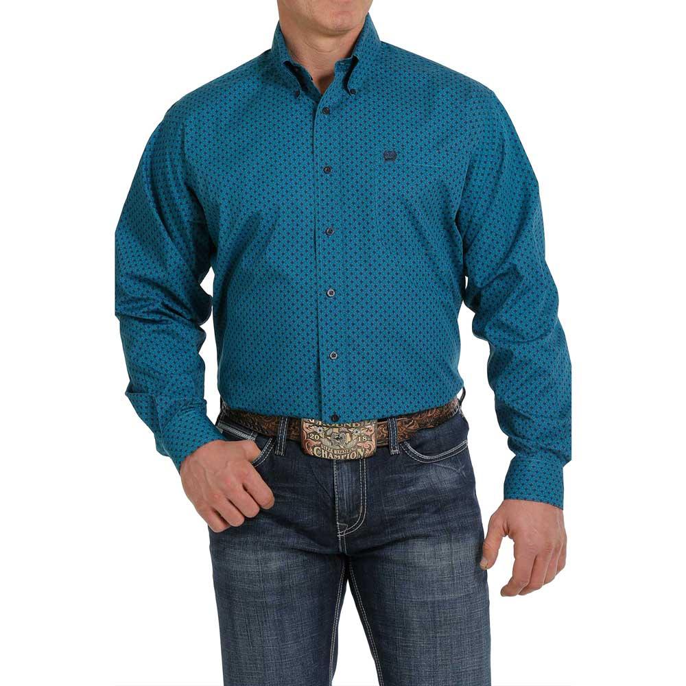 Cinch Men's Deep Teal Classic Fit Button Down