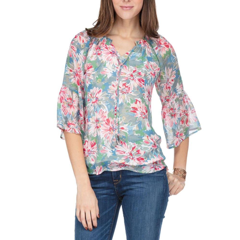 Floral Ruffled Flounce Sleeve Blouse - Bella Jade