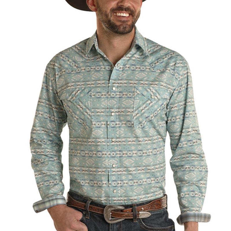 Resistol Men's Bell Solid Long Sleeve Button Down Western Shirt