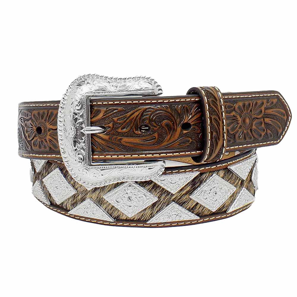 Nocona Men's Belt - Feather/Blue/White – W Western Texas