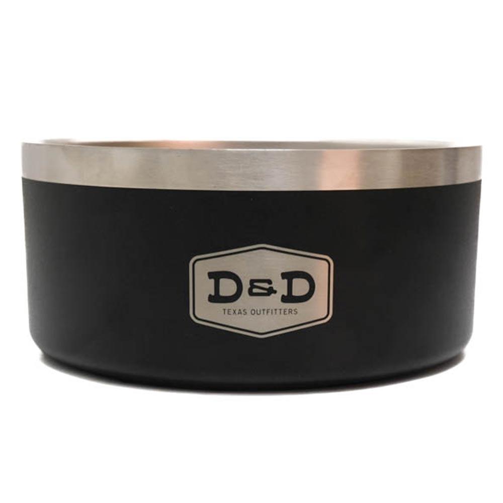 64oz Black Stainless Steel Dog Bowl