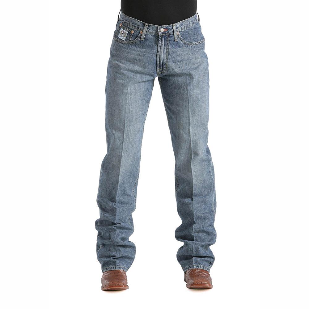 cinch mid rise jeans