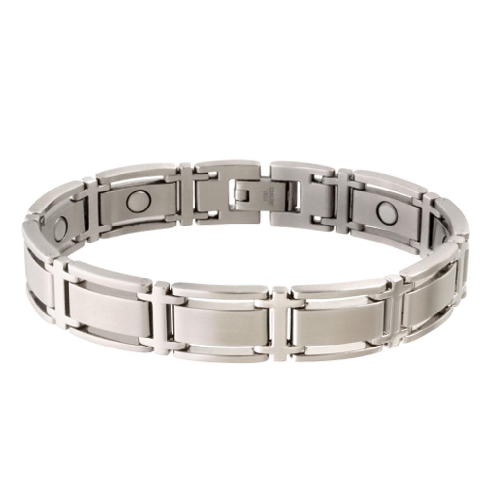 Sabona Mens Executive Symmetry Silver Magnetic Bracelet