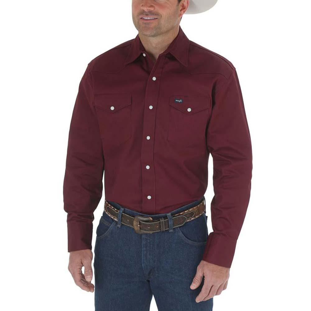 Wrangler Mens Long Sleeve Snap Western Shirt