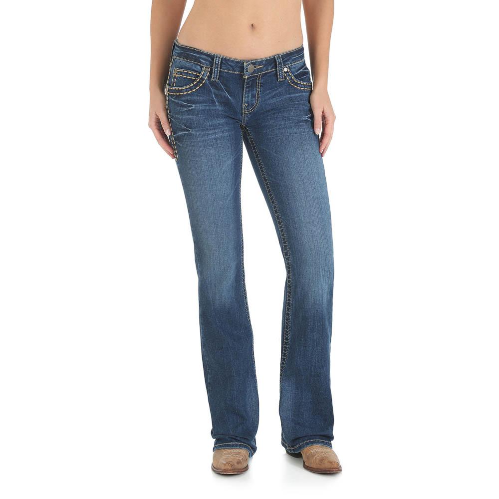 Wrangler Rock 47 Womens Fashion Midwash Jeans