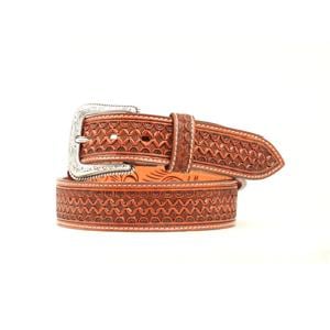 mens tan woven belt