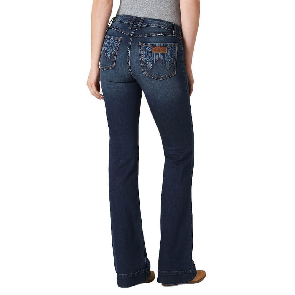 Wrangler Women's Mid Rise Vicki Trouser Jeans