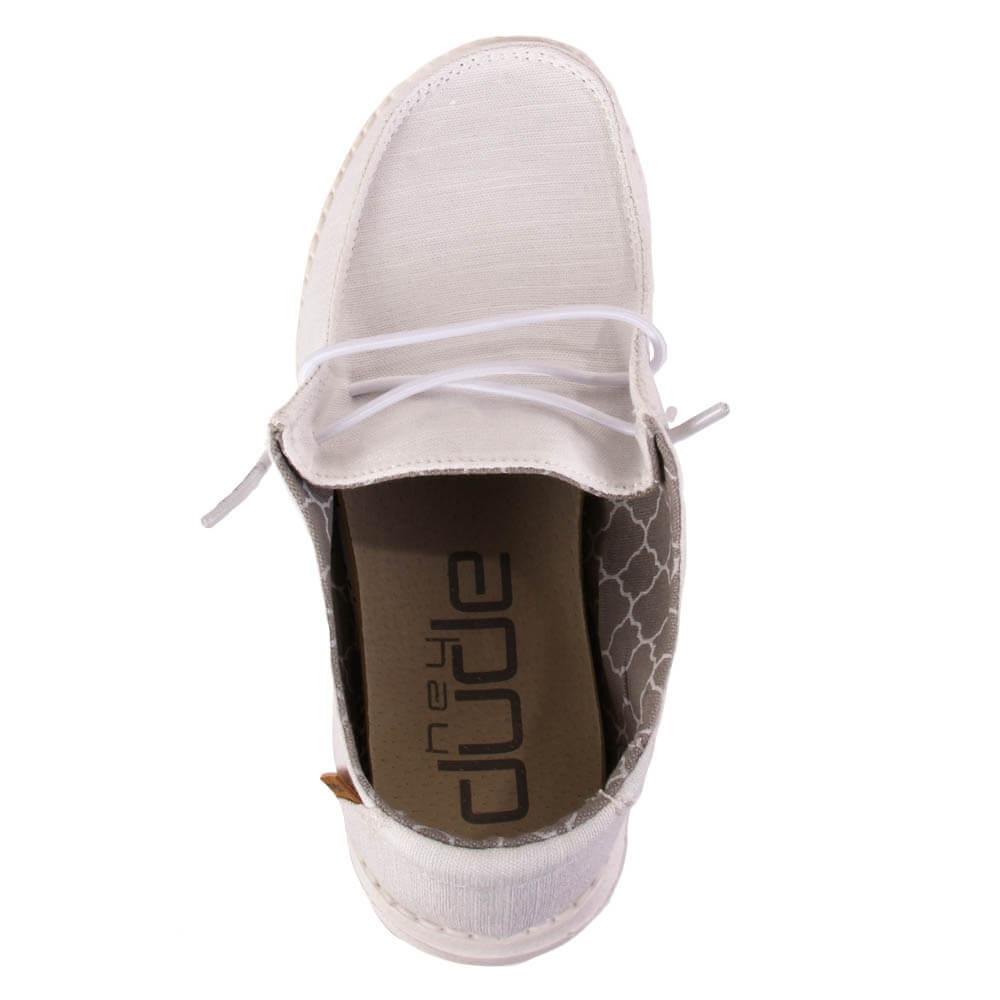 Hey Dude Youth White Wendy Linen Shoes