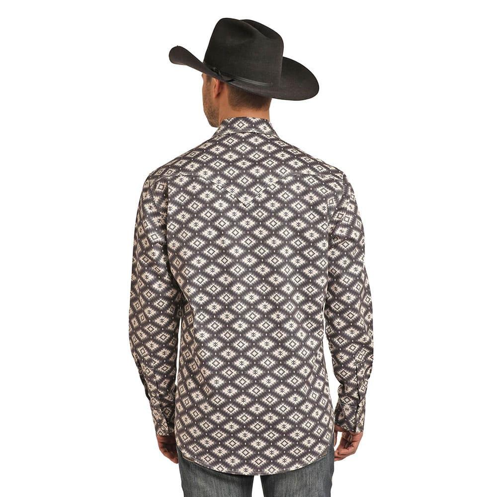 Rock and Roll Denim Men's FR Aztec Print Snap Shirt