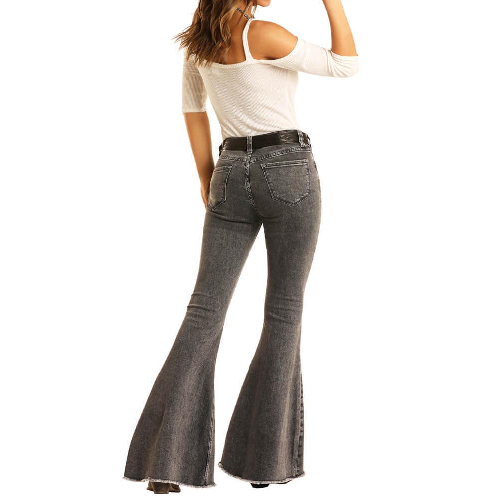 Rock&Roll Women's High Rise Bell Bottom Flare Jeans
