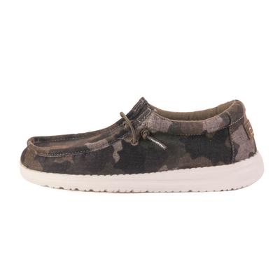 Hey Dude Youth Camo Wally Linen Shoes